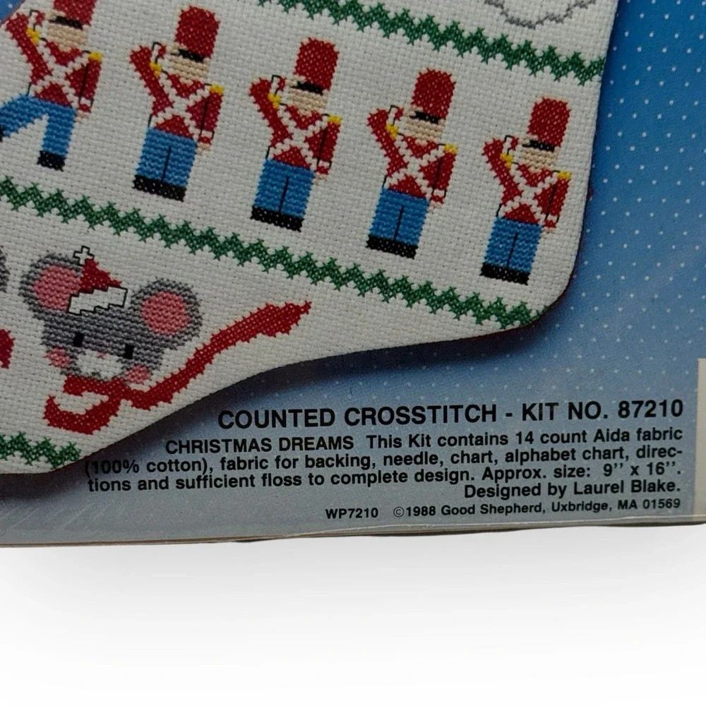 Good Shepherd #87210 Christmas Dreams Stocking Cross Stitch Kit NOS 1988 Vintage